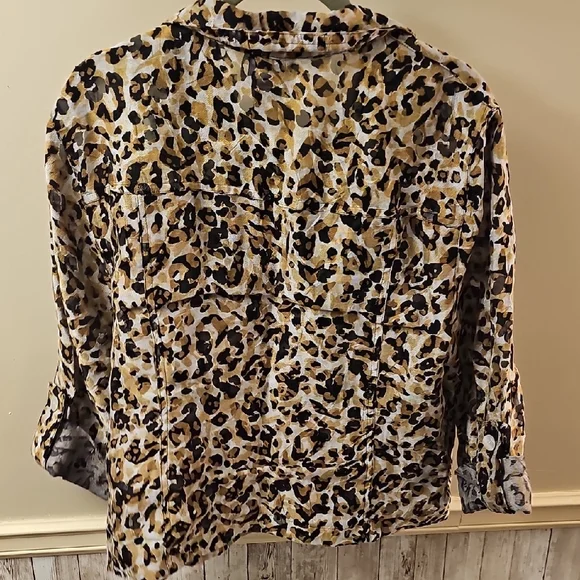 Ruby Rd. Leopard Print Jacket#Z - Picture 6 of 6